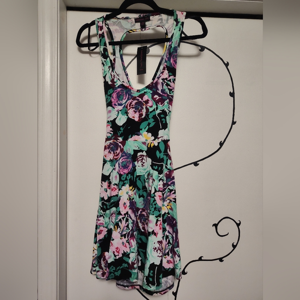 Floral Open Back Dress